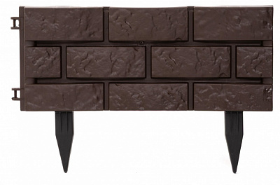 Ограждение для газона Каменная коричневая