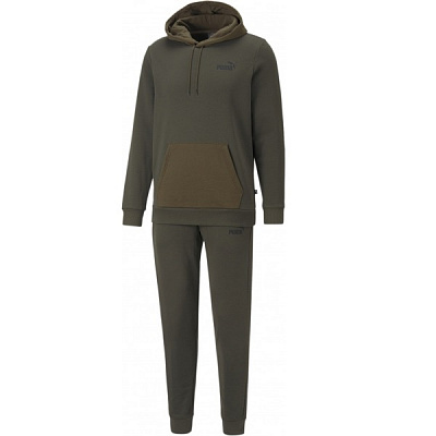 Спортивный костюм Puma HOODED SWEAT SUIT FL CL 67003470 р. S хаки