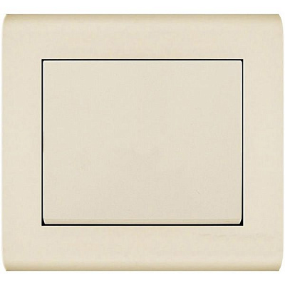 Вимикач одноклавішний Makel Manolya без підсвітки 10 А 250В слонова кістка 41010001