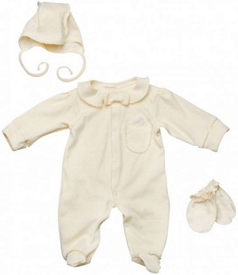 Комплект одежды на выписку для мальчиков Модний Карапуз бежевый р.50-56 03-00628-1 