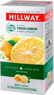 Чай черный Hillway Свежий Лимон (8886300990256) 25 шт. 50 г 