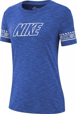 Футболка Nike W DRY TEE DFC BRAND SLUB AQ3259-480 XS синий
