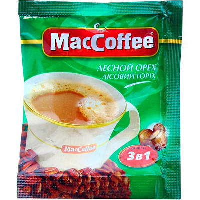 Кавовий напій MacCoffee 3 в 1 Лісовий горіх 18 г 170411