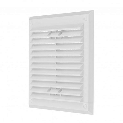 Гратка для вентиляції MiniMax з сіткою проти комах 155 х 155 мм (1119) пластик білий