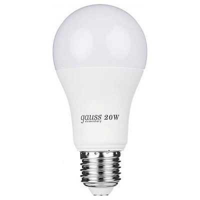 Лампа світлодіодна Gauss Elementary 20 Вт A60 матова E27 220 В 4100 К 23229