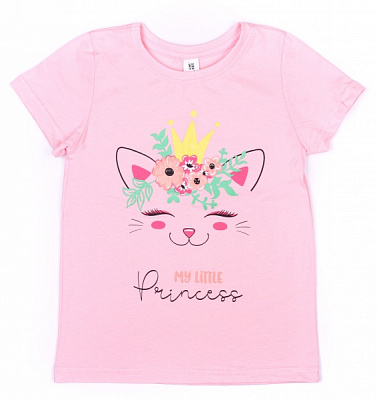 Футболка для девочек Luna Kids Princess р.110 розовый 