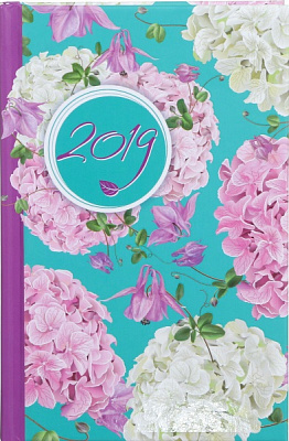 Дневник датированный бирюзовый линия Buromax Estilo A6 2019