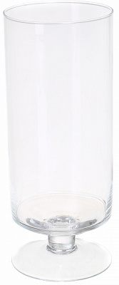 Ваза на ніжці Циліндр d12 30 см прозора 20110.2