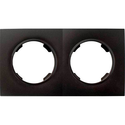 Рамка двомісна HausMark Bela універсальна чорний SNG-FRP.RD20G2-BK