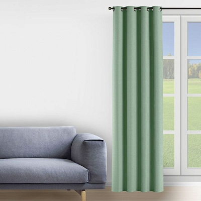 Штора Fusion Dimout 200х258 мятный Decora textile