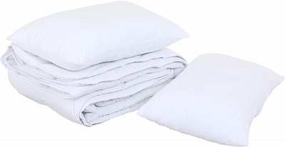 Набор одеялоподушка 50х70 2шт + одеяло 200x220 см ORIGAMI белый