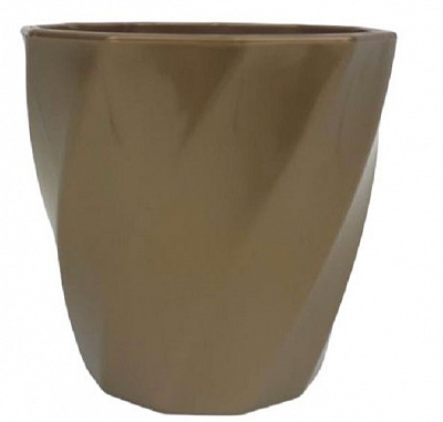 Кашпо Оранжерея Хвиля 65 мм золото фигурный 0,2 л золотой 