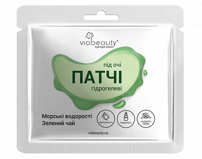 Патчи под глаза VIA Beauty Морские водоросли и зеленый чай 2 шт.