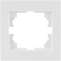 Рамка одномісна Lezard Rain горизонтальна білий із білою вставкою 703-0202-146