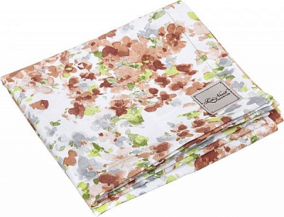 Раннер Акварель Янтарные цветы 40x140 см белый с коричневым La Nuit 