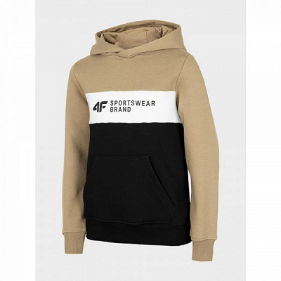 Худі 4F SWEATSHIRT JBLM003 HJZ22-JBLM003-82S р. 146 бежевий