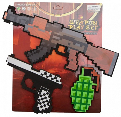 Игровой набор Devilon автомат 28х15х1 см пистолет 20х14х1,2 см граната 14х5,5х1,2 см 518189