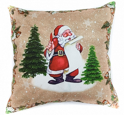 Подушка декоративная новогодняя Санта W08-18Y031A