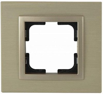 Рамка одноместная Mono Style Aluminium горизонтальная титан 107-830000-160