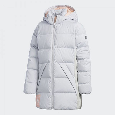 Куртка Adidas YG J LONG DOWN EH4175 170 сірий