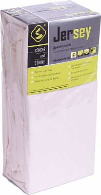 Простирадло трикотажне 140x200 см молочний Songer und Sohne