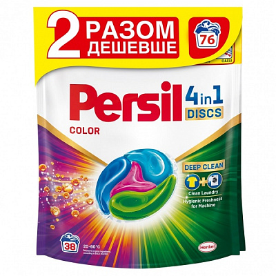Капсулы для машинной стирки Persil Диски Колор 76 шт. 