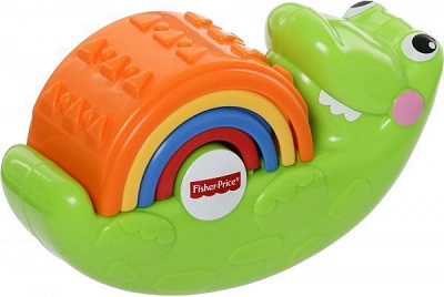 Игрушка развивающая Fisher Price Веселый крокодил Складывай и качай CDC48