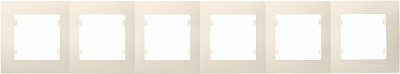Рамка шестиместная Makel Lilium Natural Kare горизонтальная кремовый 32010706
