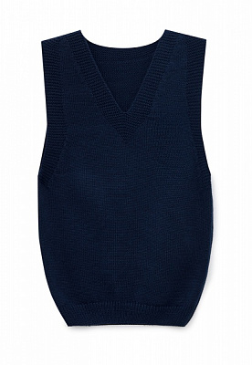 Жилет детский для мальчика ART KNIT 1707 (127) р.128 темно-синий 