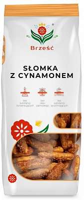 Соломка Brzesc Crunchy puff листкова з цукром та корицею 125 г