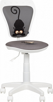 Кресло детское Nowy Styl MINISTYLE GTS WHITE (CH) CAT & MOUSE серый/с животными 