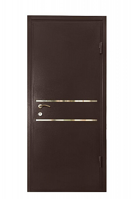 Дверь входная Медведь Street дуб темный / шагрень 2040x950 мм правая