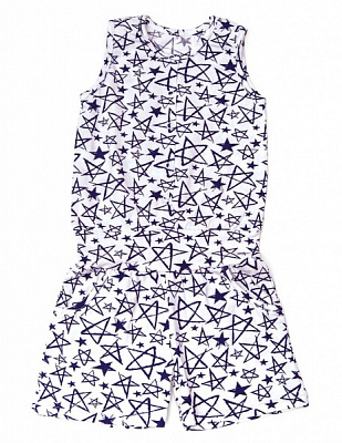 Сарафан-комбинезон Маленькие люди Звездочки р.116 белый с рисунком 