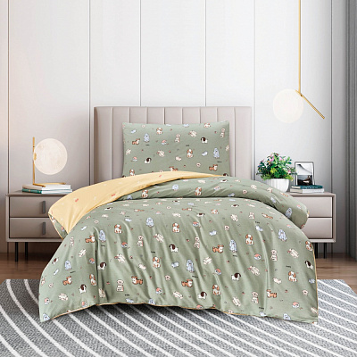 Комплект постельного белья Elio 1,5 зеленый La Nuit