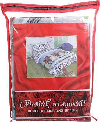 Комплект постельного белья Україна Мотоциклист сиреневый 