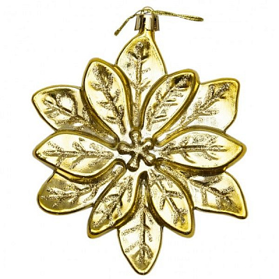 Украшение новогоднее Девилон Цветок золотой, 12,5 см, 250010