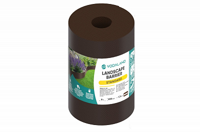 Бордюрная лента пластиковая H200 коричневая 9 м 8220-BN