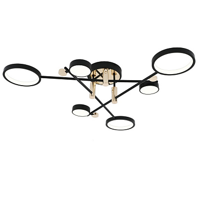 Люстра светодиодная Victoria Lighting с пультом 60 Вт черный/золото Squash/PL6