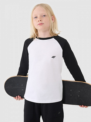 Лонгслив 4F LONGSLEEVE M420 4FJWSS25TLONM420-10S р.134 белый