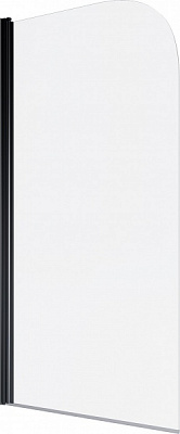 Шторка для ванни AB роспашна 80х140 см AB181080В1 скло профіль чорний