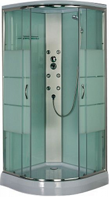 Гідромасажний бокс Water House ZQ-263 100x100 профіль хром, скло прозоре