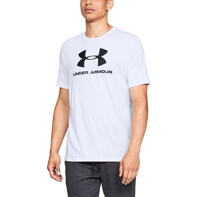 Футболка Under Armour UA SPORTSTYLE LOGO SS 1329590-100 L белый
