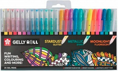 Набор ручек гелевых Sakura 24 цвета Gelly Roll POXPGBMIX24 