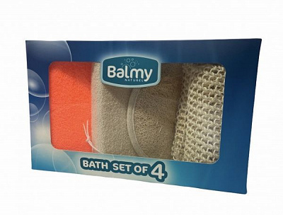 Губка банная Balmy Naturel 4 шт. 02151 