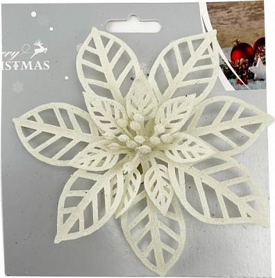 Квітка декоративна Shunda 15 см біла