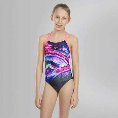 Купальник Speedo Placement Digital Crossback 8-10839C595 р.30 черный