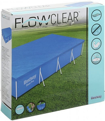 Тент укрывной Bestway полиэтиленовый для каркасных бассейнов 410 * 226см (58107)