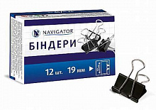 Биндер Navigator 19 мм 12 шт. черный 75306-NV 