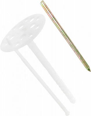 Дюбель для теплоизоляциидля минеральной ваты с металлическим гвоздем 10x120 мм 50 шт. Expert Fix