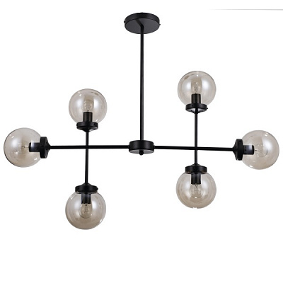 Люстра стельова Victoria Lighting 6x5 Вт E14 чорний Konor/PL6 black